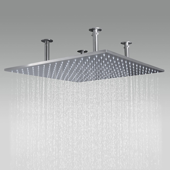 Modern Brushed Nickel Shower Fixture